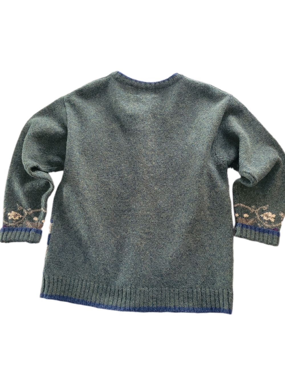 Vintage Scenic Cottagecore Wool Cardigan Houses Popcorn Knit S - Picture 6 of 7